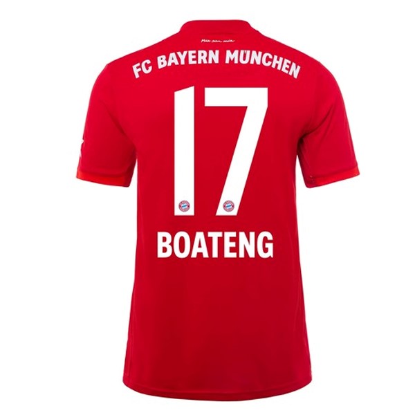 Camiseta Bayern Munich NO.17 Boateng 1ª 2019 2020 Rojo